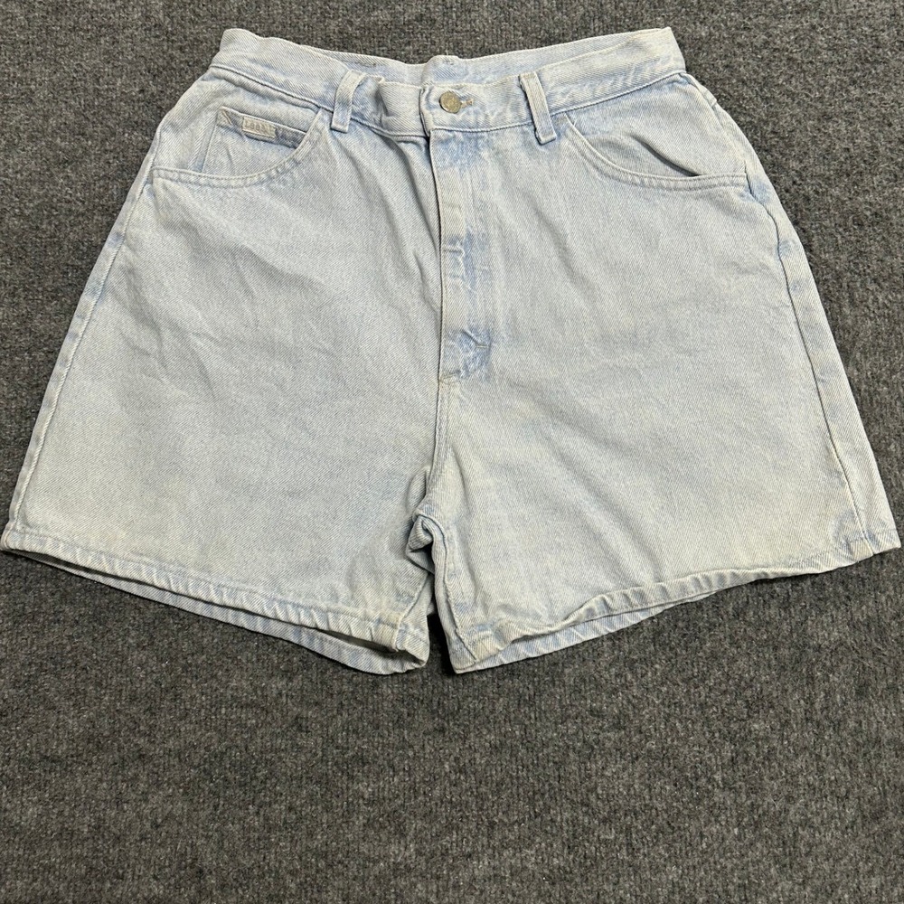Lee Denim Shorts Womens Size 14 Light Wash Blue High Waisted Cotton Mom Shorts